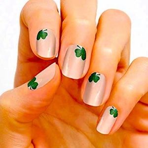 RETIRED Color Street No Heat Nail Decal Strips Irish You Luck Clover Shamrocks